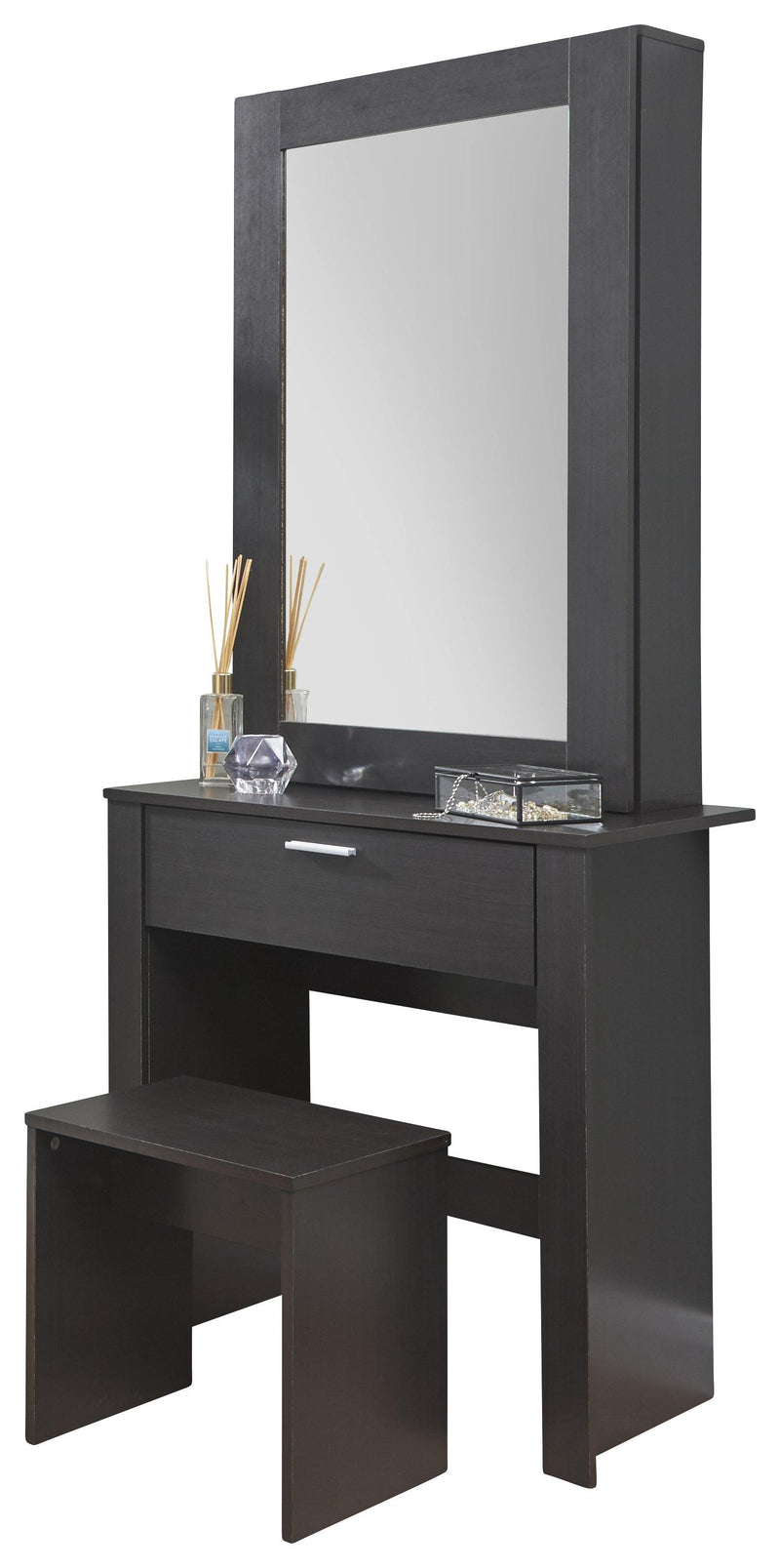Hobson Mirrored Unit & Stool - Bankrupt Beds