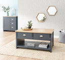 Lancaster 2 Drawer Coffee Table - Bankrupt Beds