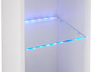 Galicia Tall Shelf Unit White with LED - Bankrupt Beds