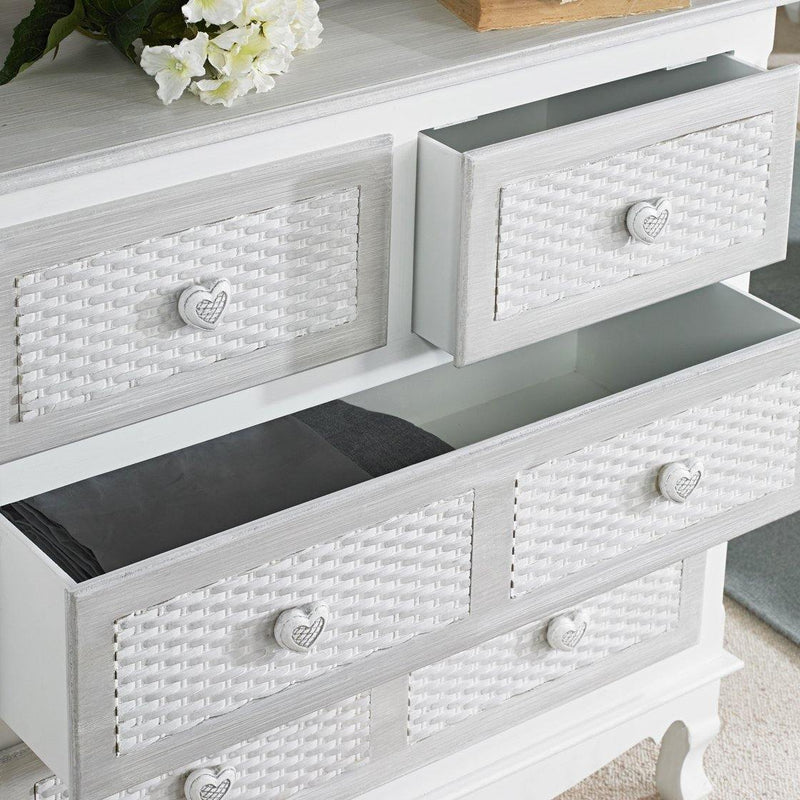 Brittany 2+2 Chest White-Grey - Bankrupt Beds