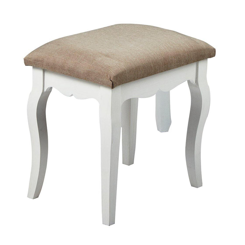Brittany Stool White-Grey - Bankrupt Beds