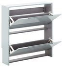 Narrow High Gloss 2 Tier Shoe Cabinet