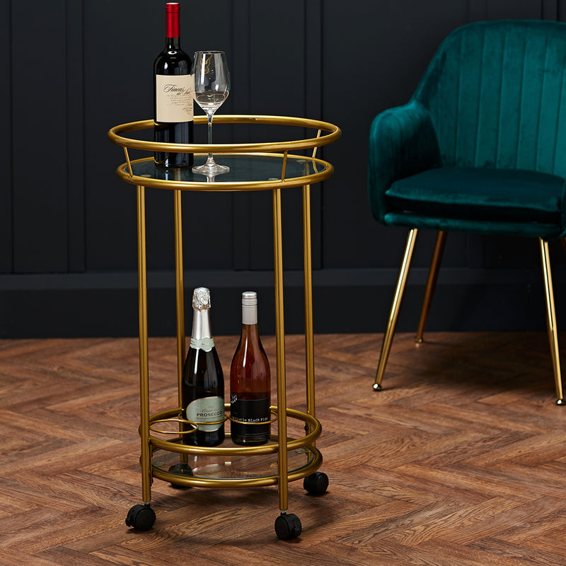 Collins Drinks Trolley Gold