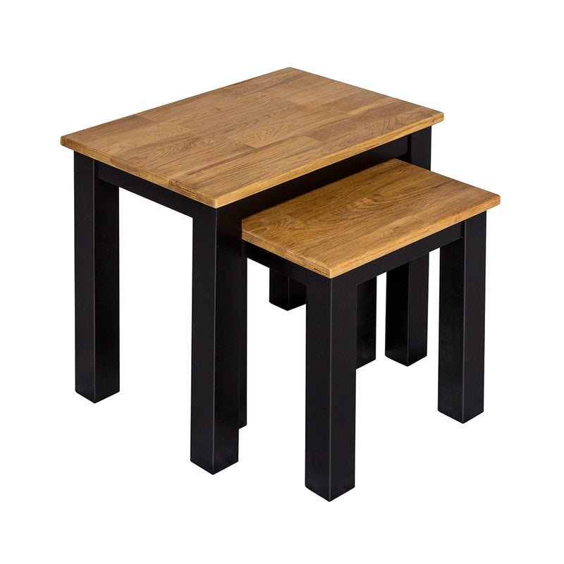 Copenhagen Nest of Tables Black Frame-Oiled Wood