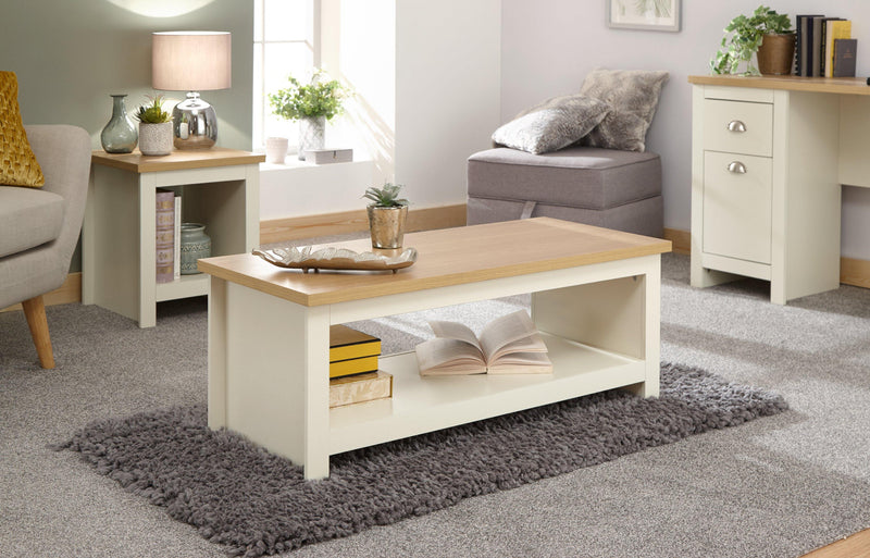 Lancaster Coffee Table with Shelf - Bankrupt Beds