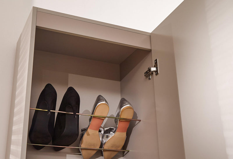 180cm Mirrored Shoe Cabinet - Bankrupt Beds
