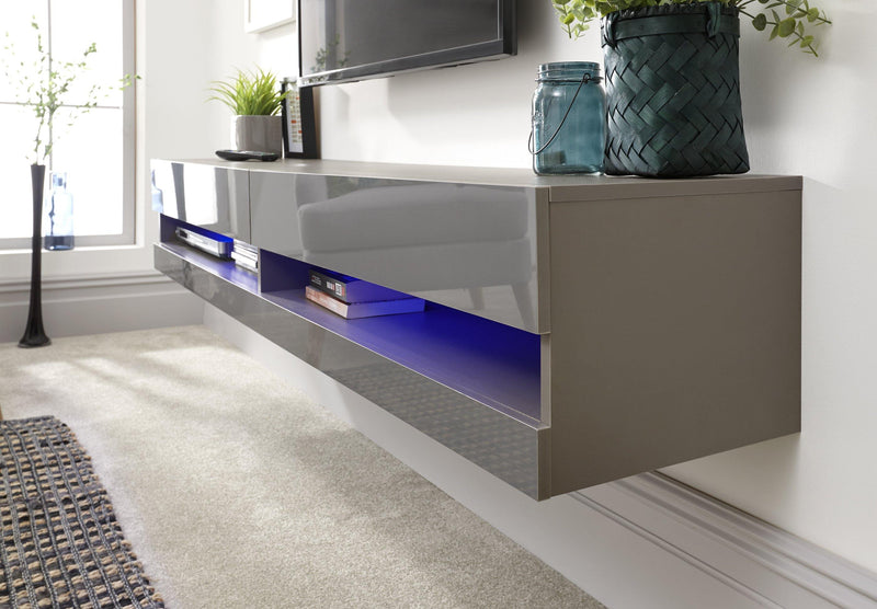 Galicia 180cm Wall TV Unit with LED - Bankrupt Beds