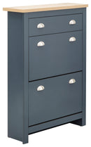 Lancaster 2 Door 1 Drawer Shoe Cabinet - Bankrupt Beds