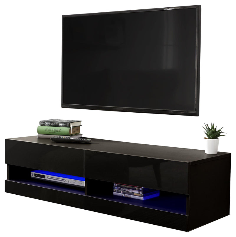 Galicia 120cm Wall TV Unit with LED - Bankrupt Beds
