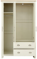 Lancaster 3 Door 2 Drawer Wardrobe - Bankrupt Beds