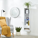 Galicia Tall Shelf Unit White with LED - Bankrupt Beds