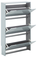 Narrow High Gloss 3 Tier Shoe Cabinet