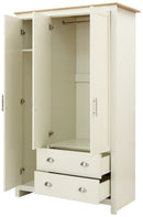 Lancaster 3 Door 2 Drawer Wardrobe