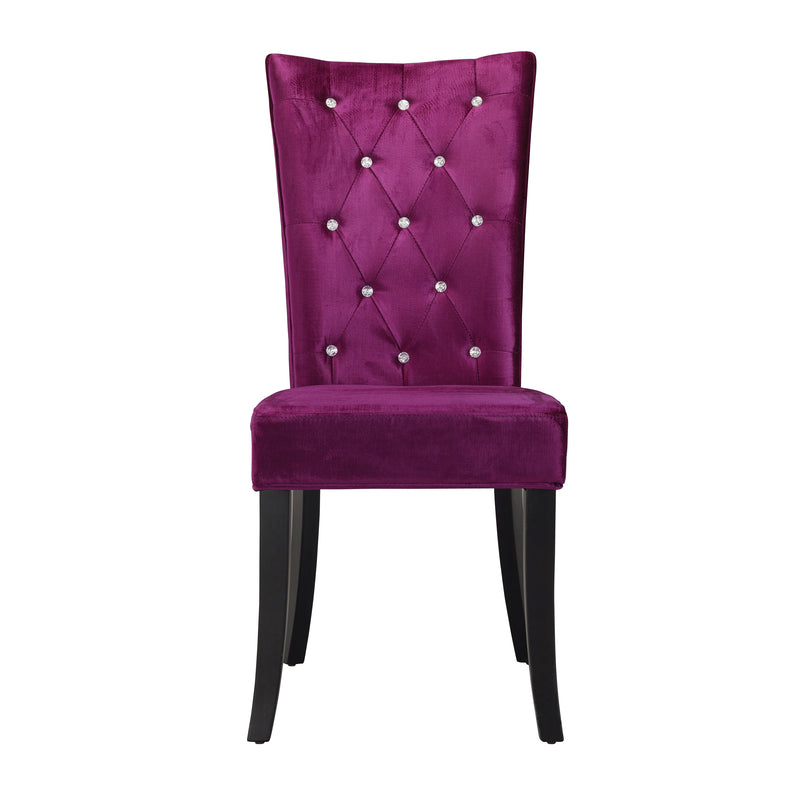 Radiance Dining Chair Purple Velvet (Pack of 2)