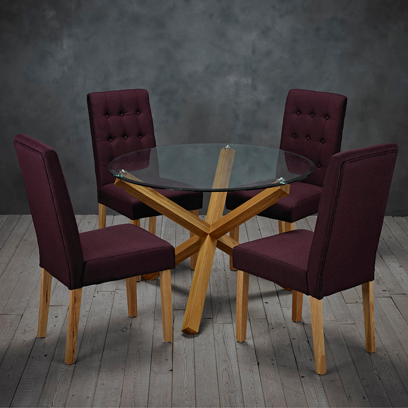 Roma Chair Plum (Pack of 2)