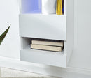 Galicia Tall Shelf Unit White with LED - Bankrupt Beds