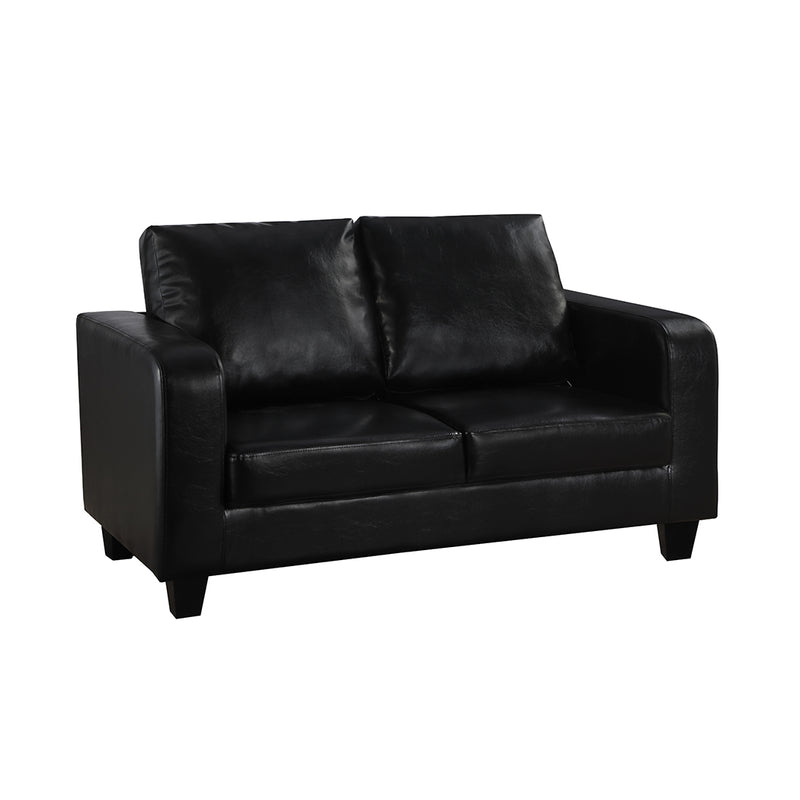 Sofa In A Box Black Faux Leather