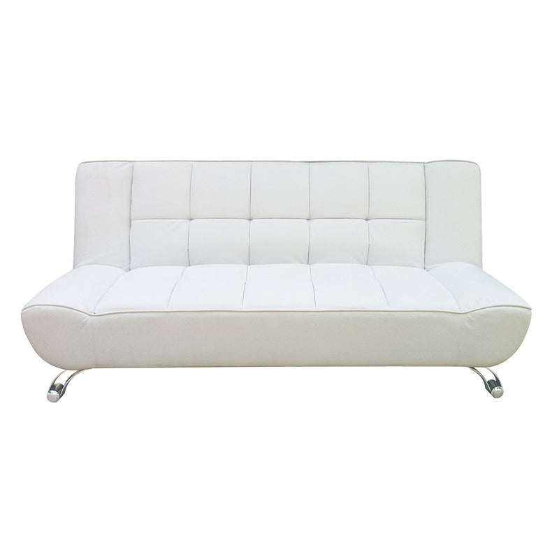 Vogue Sofa Bed White Faux Leather