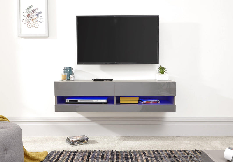 Galicia 120cm Wall TV Unit with LED - Bankrupt Beds